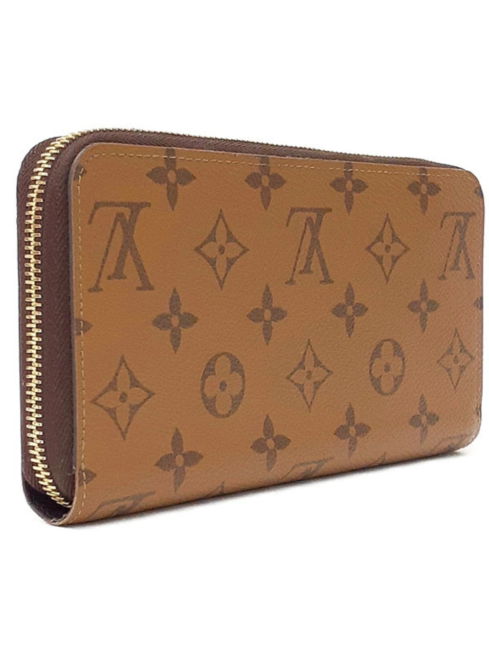 Louis Vuitton Round Zippy Wallet Long Reverse Monogram Zipper